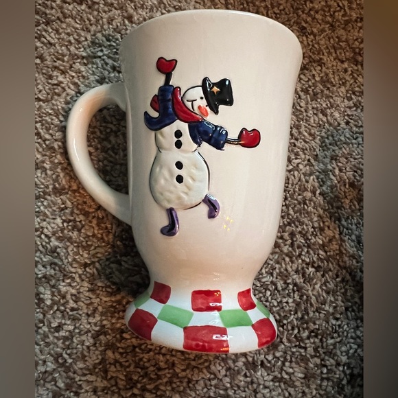 Vintage set of dancing snowman mugs (Set of 4) - Picture 8 of 9